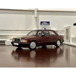 Mercedes-Benz Burgundy Die-Cast Sedan Toy Car